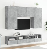 VidaXL Tv-wandmeubels 2 st 80x30x30 cm bewerkt hout betongrijs