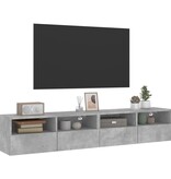 VidaXL Tv-wandmeubels 2 st 80x30x30 cm bewerkt hout betongrijs