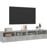 vidaXL Tv-wandmeubels 2 st 80x30x30 cm bewerkt hout betongrijs