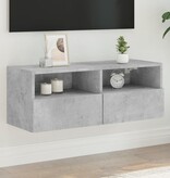 vidaXL Tv-wandmeubel 80x30x30 cm bewerkt hout betongrijs