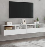 vidaXL Tv-wandmeubels 2 st 80x30x30 cm bewerkt hout wit