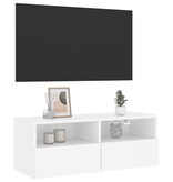 vidaXL Tv-wandmeubel 80x30x30 cm bewerkt hout wit