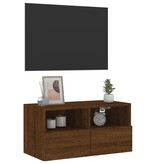 VidaXL Tv-wandmeubel 60x30x30 cm bewerkt hout bruineikenkleurig