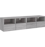 vidaXL Tv-wandmeubels 2 st 60x30x30 cm bewerkt hout grijs sonoma eiken