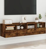 vidaXL Tv-wandmeubels 2 st 60x30x30 cm bewerkt hout gerookt eikenkleur