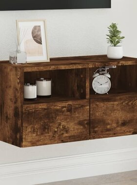 VidaXL Tv-wandmeubel 60x30x30 cm bewerkt hout gerookt eikenkleurig