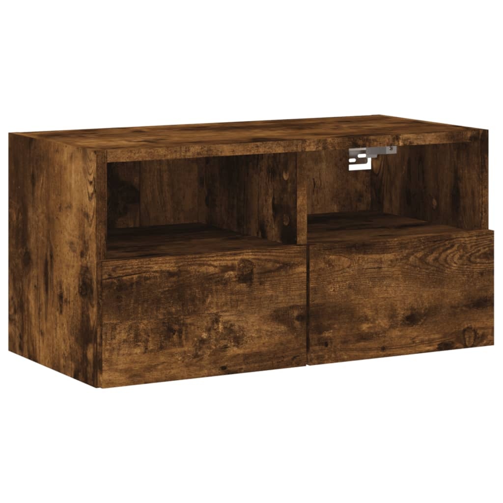 VidaXL Tv-wandmeubel 60x30x30 cm bewerkt hout gerookt eikenkleurig