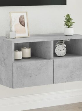 VidaXL Tv-wandmeubel 60x30x30 cm bewerkt hout betongrijs