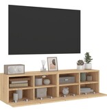 vidaXL Tv-meubels 2 st 60x30x30 cm bewerkt hout sonoma eikenkleurig