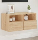 VidaXL Tv-wandmeubel 60x30x30 cm bewerkt hout sonoma eikenkleurig