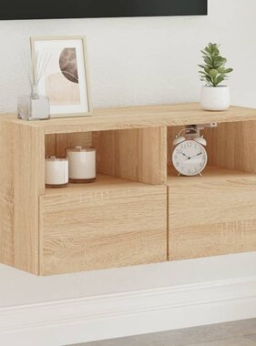 VidaXL Tv-wandmeubel 60x30x30 cm bewerkt hout sonoma eikenkleurig