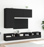 vidaXL Tv-wandmeubel 60x30x30 cm bewerkt hout zwart