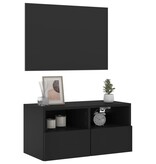 vidaXL Tv-wandmeubel 60x30x30 cm bewerkt hout zwart