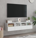 vidaXL Tv-wandmeubels 2 st 60x30x30 cm bewerkt hout wit