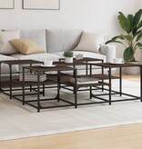 VidaXL Salontafel 121x121x40 cm bewerkt hout bruineikenkleurig