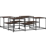 VidaXL Salontafel 121x121x40 cm bewerkt hout bruineikenkleurig