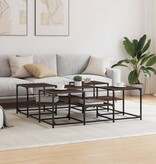 VidaXL Salontafel 121x121x40 cm bewerkt hout bruineikenkleurig