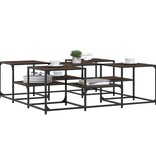 VidaXL Salontafel 121x121x40 cm bewerkt hout bruineikenkleurig