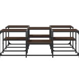 VidaXL Salontafel 121x121x40 cm bewerkt hout bruineikenkleurig