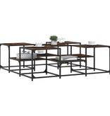 VidaXL Salontafel 121x121x40 cm bewerkt hout gerookt eikenkleurig