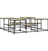 VidaXL Salontafel 121x121x40 cm bewerkt hout sonoma eikenkleurig