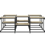VidaXL Salontafel 121x121x40 cm bewerkt hout sonoma eikenkleurig