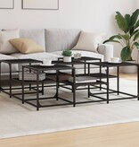 VidaXL Salontafel 121x121x40 cm bewerkt hout zwart