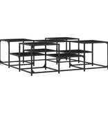 VidaXL Salontafel 121x121x40 cm bewerkt hout zwart