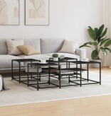 VidaXL Salontafel 121x121x40 cm bewerkt hout zwart