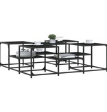 VidaXL Salontafel 121x121x40 cm bewerkt hout zwart