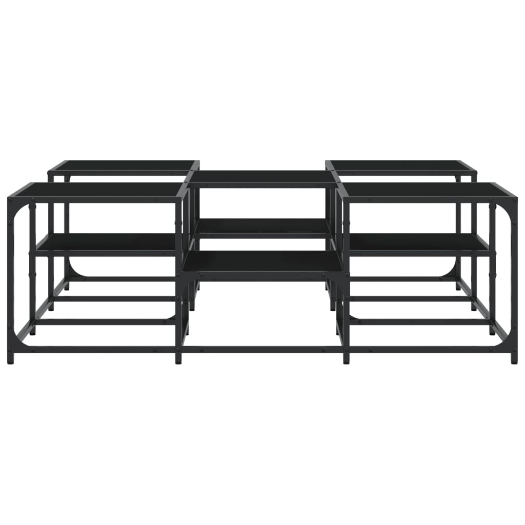 VidaXL Salontafel 121x121x40 cm bewerkt hout zwart