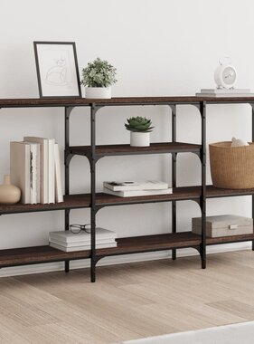 VidaXL Wandtafel 160x29x80 cm bewerkt hout bruin eikenkleur