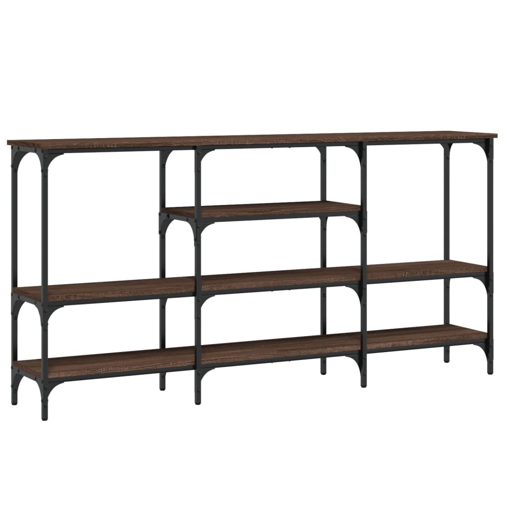 VidaXL Wandtafel 160x29x80 cm bewerkt hout bruin eikenkleur