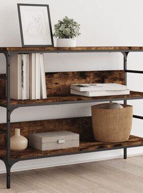 VidaXL Wandtafel 100x32x75 cm bewerkt hout gerookt eikenkleurig