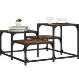 VidaXL Salontafel 68x68x40 cm bewerkt hout gerookt eikenkleurig