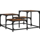 VidaXL Salontafel 68x68x40 cm bewerkt hout gerookt eikenkleurig
