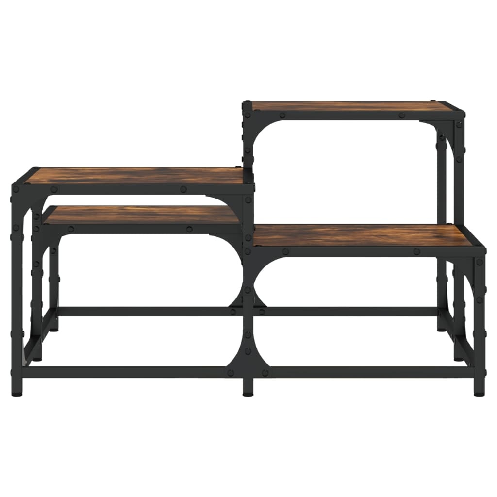 VidaXL Salontafel 68x68x40 cm bewerkt hout gerookt eikenkleurig