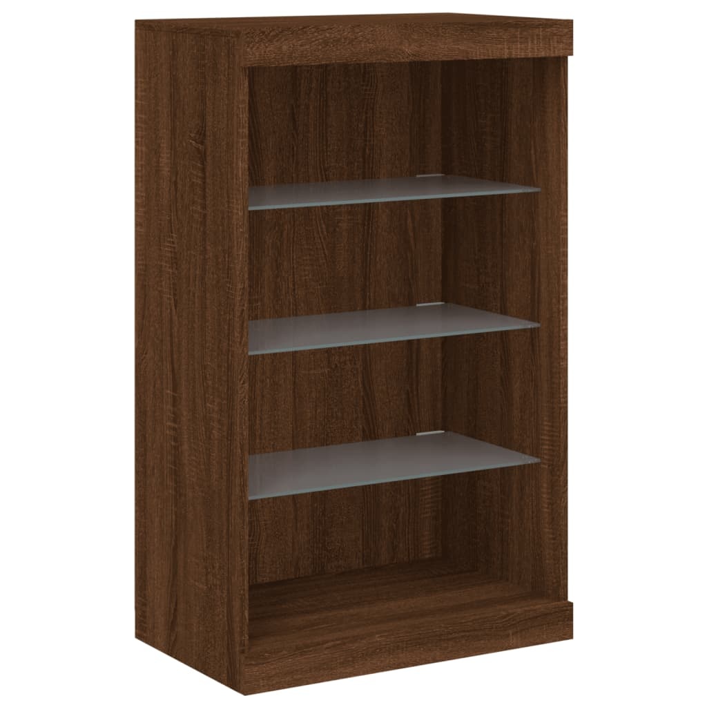 VidaXL Dressoir met LED-verlichting 60,5x37x100 cm bruineikenkleurig