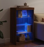 VidaXL Dressoir met LED-verlichting 60,5x37x100 cm bruineikenkleurig