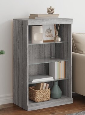 VidaXL Dressoir met LED-verlichting 60,5x37x100 cm grijs sonoma eiken