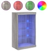 VidaXL Dressoir met LED-verlichting 60,5x37x100 cm grijs sonoma eiken