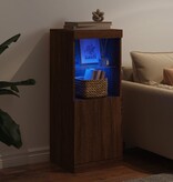 VidaXL Dressoir met LED-verlichting 41x37x100 cm bruineikenkleurig