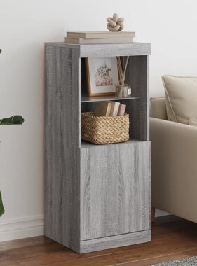 VidaXL Dressoir met LED-verlichting 41x37x100 cm grijs sonoma eiken