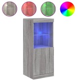 VidaXL Dressoir met LED-verlichting 41x37x100 cm grijs sonoma eiken