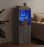 VidaXL Dressoir met LED-verlichting 41x37x100 cm grijs sonoma eiken