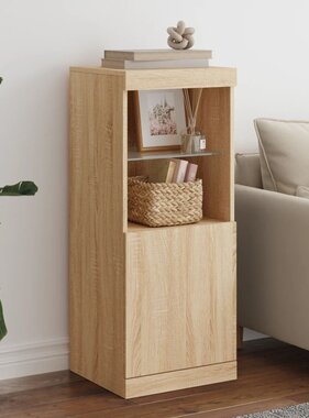 VidaXL Dressoir met LED-verlichting 41x37x100 cm sonoma eikenkleurig