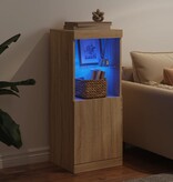 VidaXL Dressoir met LED-verlichting 41x37x100 cm sonoma eikenkleurig