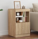 VidaXL Dressoir met LED-verlichting 41x37x67 cm sonoma eikenkleurig