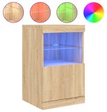 VidaXL Dressoir met LED-verlichting 41x37x67 cm sonoma eikenkleurig
