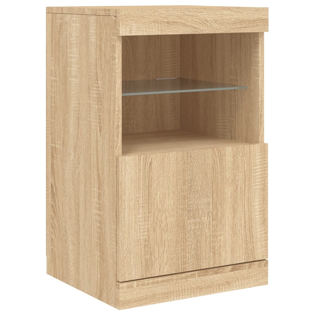 VidaXL Dressoir met LED-verlichting 41x37x67 cm sonoma eikenkleurig